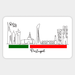 Doha Skyline - Qatar 2022 - Portugal Magnet